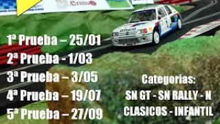 Campeonato rallyslot 2014 + copa peugeot 205 t16 by evotec & osc - trofeo david genicio