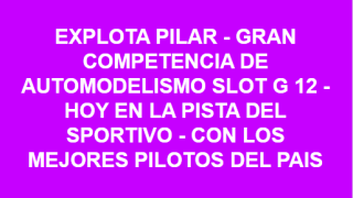Pilar bsas -  hoy grupo 12 en sportivo pilar !!! imperdible !!!