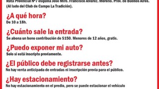  este fin de semana expo auto argentino en francisco alvarez