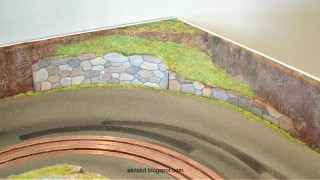 Circuito 1,20 x 0,60m (parte 13) Decoración y barrera de piedra